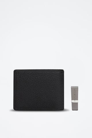 Leren Portefeuille en Biljettenklem - Tommy Hilfiger - Zwart
