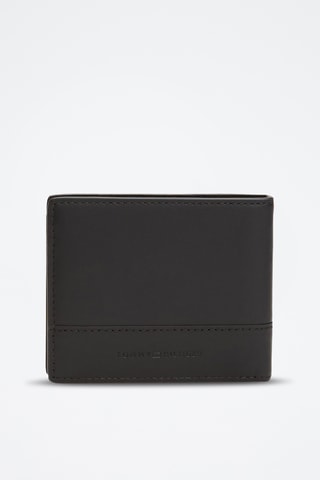 Leren Portefeuille - Tommy Hilfiger - Zwart