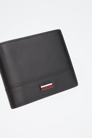 Leren Portefeuille - Tommy Hilfiger - Zwart