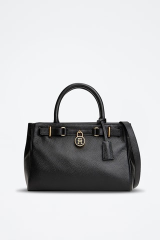 Leren Handtas - Tommy Hilfiger - Zwart