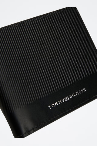 Leren Portefeuille - Tommy Hilfiger - Zwart