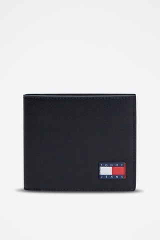 Leren Portefeuille - Tommy Hilfiger - Zwart