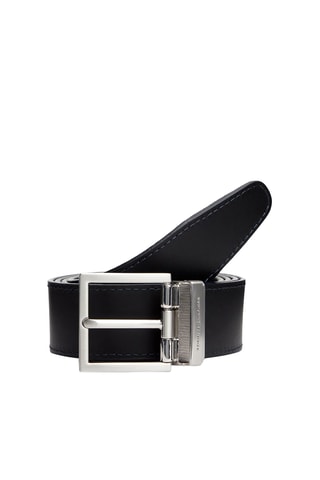 Dubbelzijdige splitleren riem - Tommy Hilfiger - Zwart