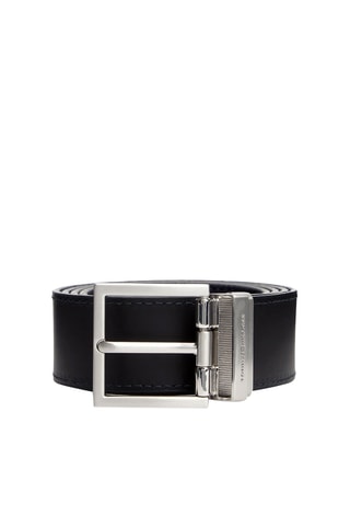 Dubbelzijdige splitleren riem - Tommy Hilfiger - Zwart