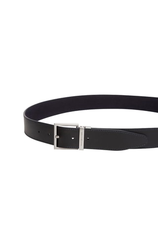 Dubbelzijdige splitleren riem - Tommy Hilfiger - Zwart