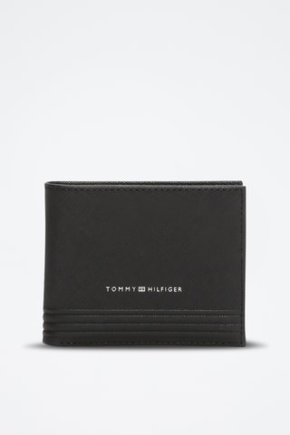 Leren Portefeuille - Tommy Hilfiger - Zwart