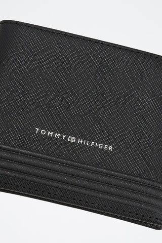 Leren Portefeuille - Tommy Hilfiger - Zwart