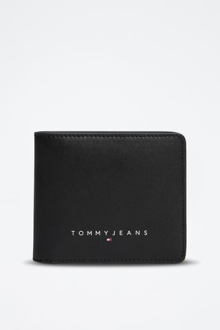 Leren Portefeuille - Tommy Hilfiger - Zwart