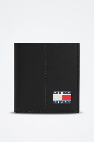 Leren Portefeuille - Tommy Hilfiger - Zwart
