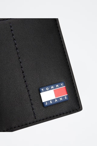 Leren Portefeuille - Tommy Hilfiger - Zwart