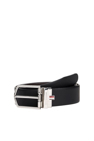 Dubbelzijdige Leren Riem - Tommy Hilfiger - Zwart