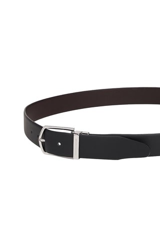 Dubbelzijdige Leren Riem - Tommy Hilfiger - Zwart
