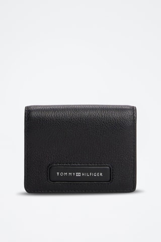 Leren Portefeuille - Tommy Hilfiger - Zwart