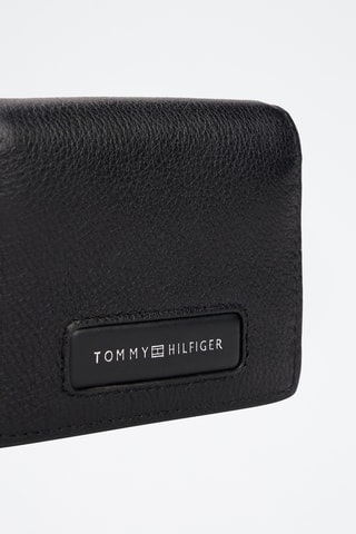 Leren Portefeuille - Tommy Hilfiger - Zwart
