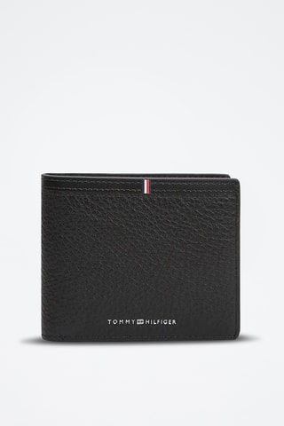 Leren Portefeuille - Tommy Hilfiger - Zwart