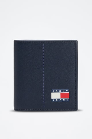 Leren Portefeuille - Tommy Hilfiger - Donkerblauw