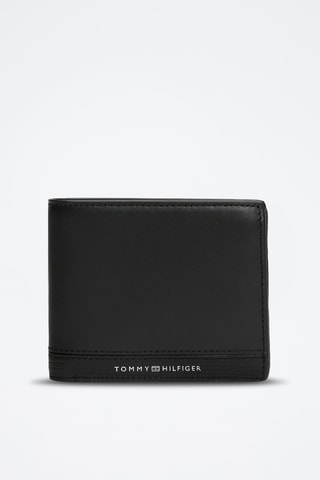 Leren Portefeuille - Tommy Hilfiger - Zwart