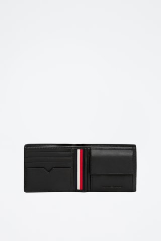 Leren Portefeuille - Tommy Hilfiger - Zwart