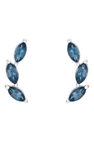 Boucles d'oreilles Etta - Or blanc et saphirs
