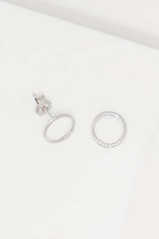 Puces Cercle Or blanc et diamants
