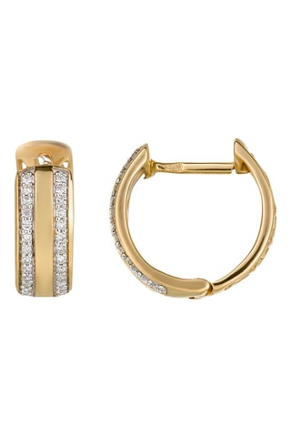 Boucles d'oreilles Pavée d'amour  -  Or jaune et diamants