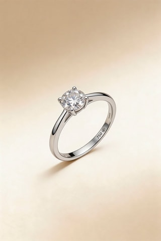 Solitaire Impérial Or blanc et diamant