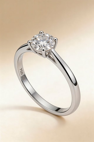Solitaire Impérial Or blanc et diamant