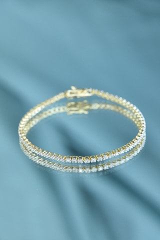 Bracelet Rivière Or jaune et diamants