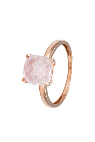 Bague Quartz Unique - Or rose et quartz