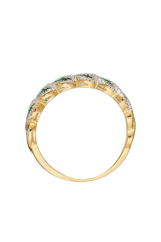 Bague Green Tarlac -  Or jaune, émeraudes et diamants