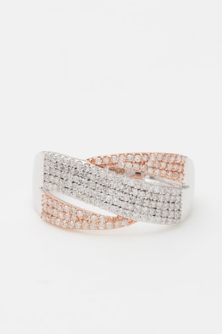 Bague Drapery Or rose et blanc et diamants