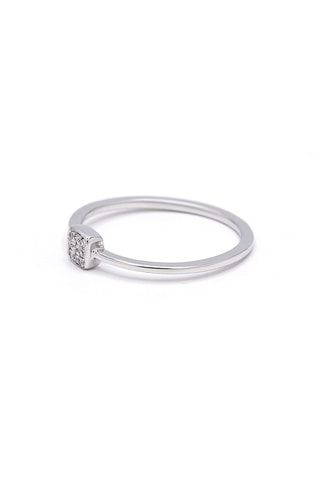 Bague Carré de lumière - Or blanc et diamants