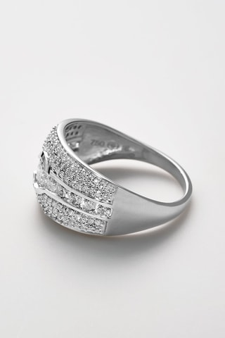 Bague Jonc Lumineux Or blanc et diamants