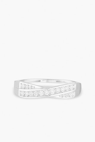 Bague Croce - Or blanc et diamants