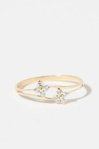 Bague Rencontre florale - Or jaune