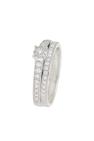 Alliance Amour éclatant  - Or blanc et diamants