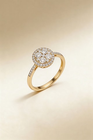 Alliance Pompadour - Or jaune et diamants