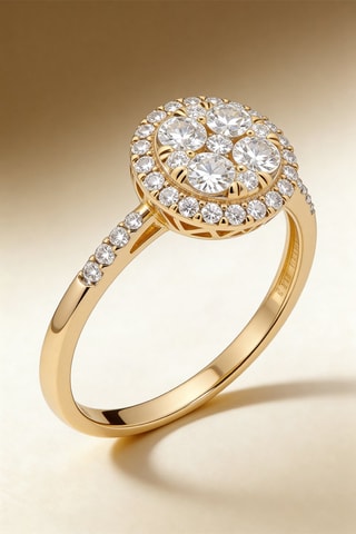 Alliance Pompadour - Or jaune et diamants