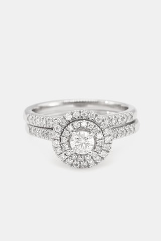 2 bagues Turn around Or blanc, diamants et solitaire