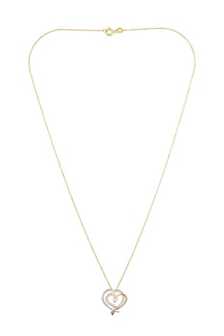 Pendentif Coup de Cœur - Or jaune et or blanc