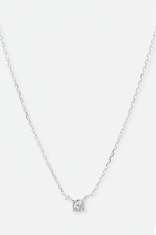 Collier Solitaire - Or blanc et diamant