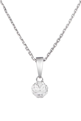 Pendentif Idylle - Or blanc et diamants