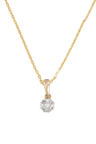 Pendentif Idylle - Or jaune et diamants
