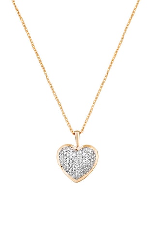 Pendentif Coeur Or jaune et diamants