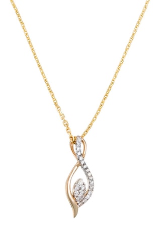 Pendentif Luna  Or jaune et diamants