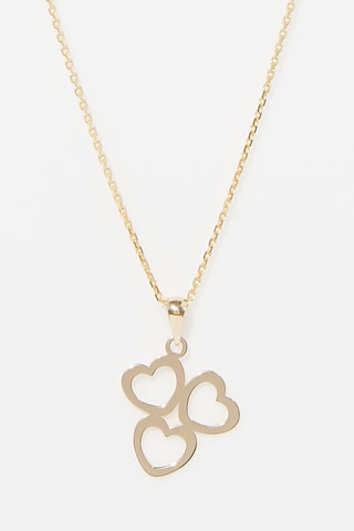 Pendentif Triple cœur - Or jaune