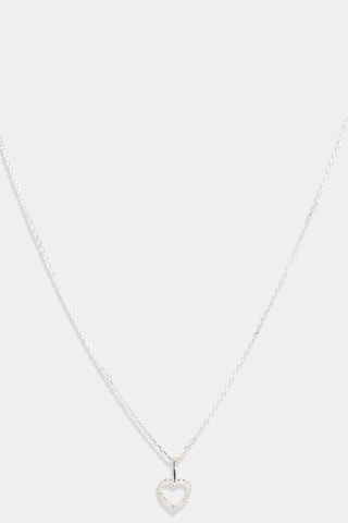 Pendentif Mini cœur - Or blanc et diamants
