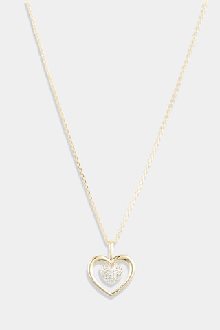 Pendentif Cœur Tendresse - Or jaune et diamants
