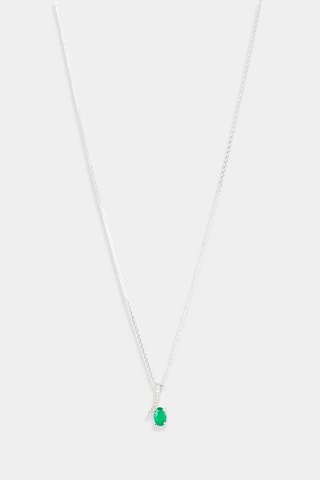 Pendentif Belle Emeraude - Or blanc, diamants et émeraude