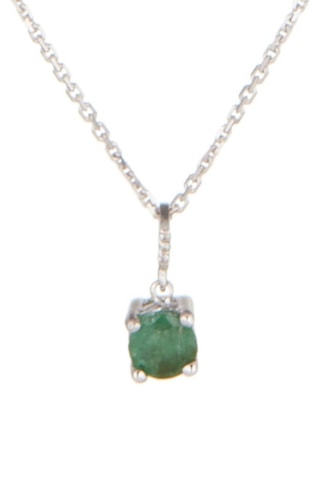 Pendentif Mon émeraude - Or blanc et émeraude
